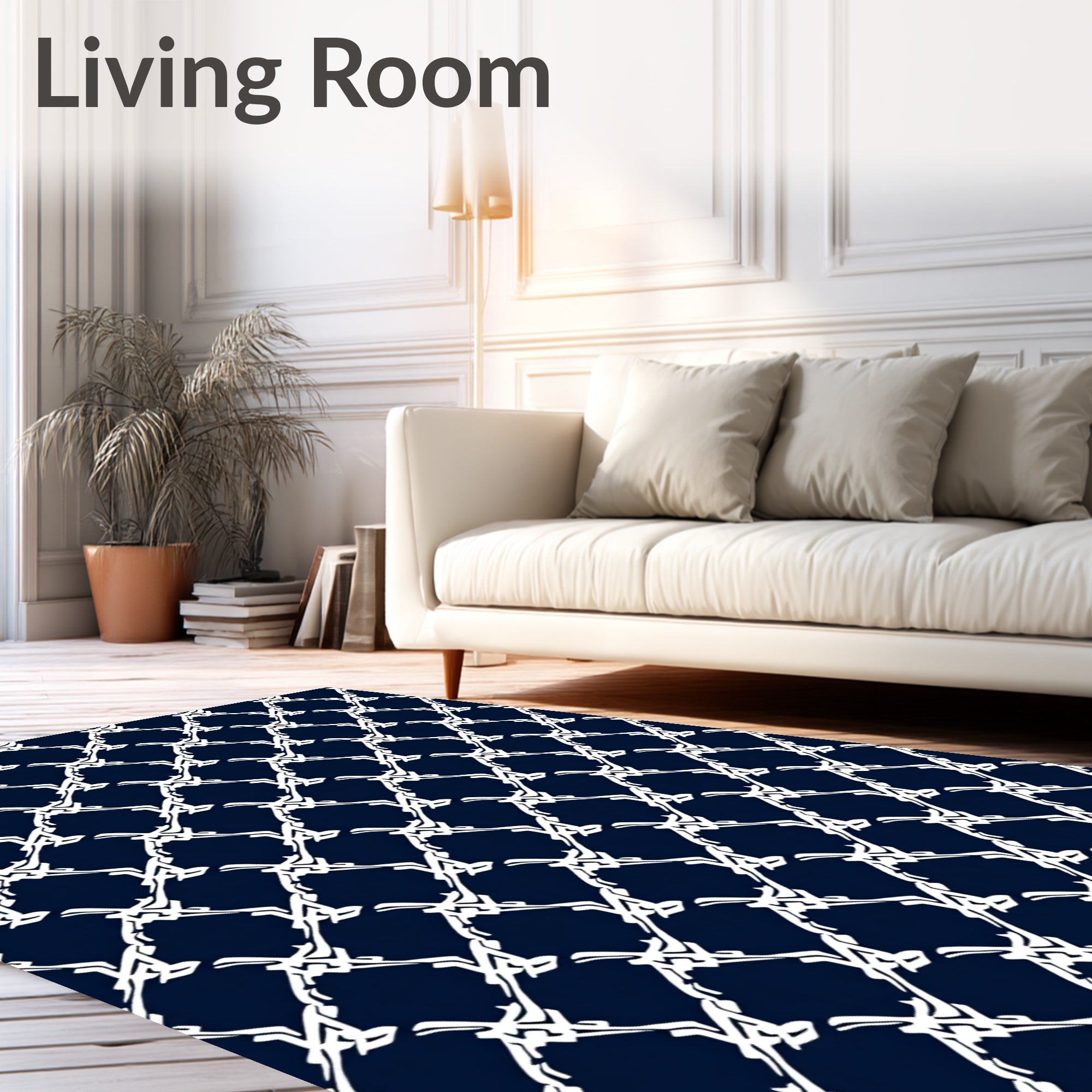 Ornate Lattice Abstract Pattern Rug
