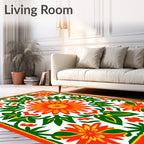 Vibrant Floral Patterned Harmony Rug