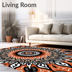 Intricate Floral Mandala Pattern Rug