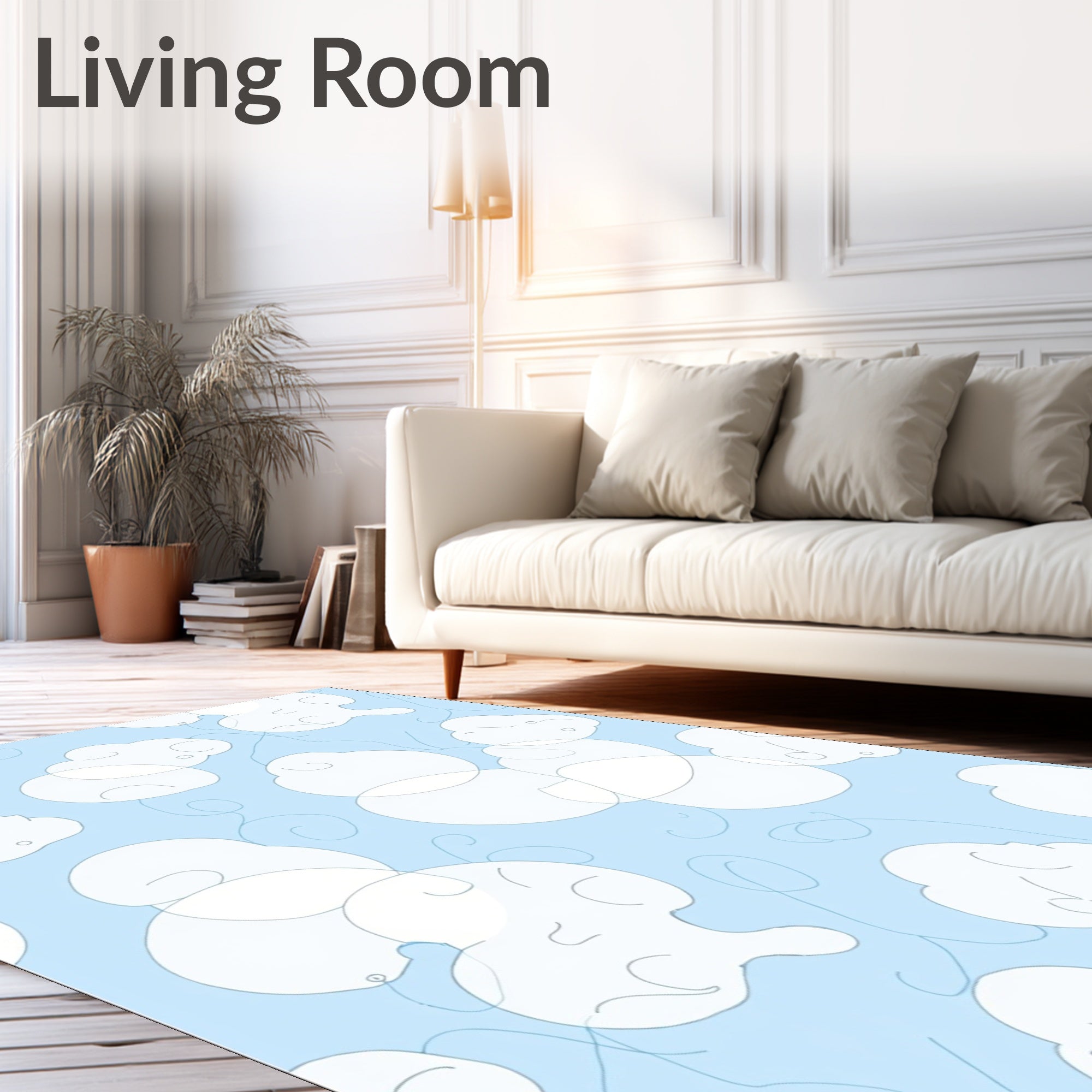 Dreamy Cloud Pattern Design Rug