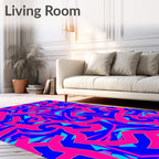 Vibrant Abstract Graffiti Style Pattern Rug