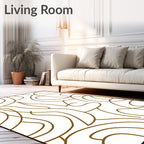 Abstract Curvy Swirl Pattern Rug