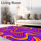 Neon Swirls Pattern Rug
