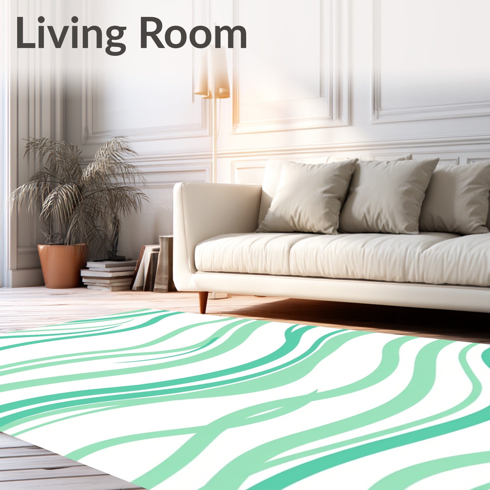 Cool Wave Pattern With 2 Tones Rug