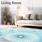 Celestial Dandelion Seed Floats Rug