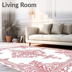 Ornate Floral Scrollwork Patterns Rug