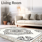 Classic Geometric Mandala Pattern Rug