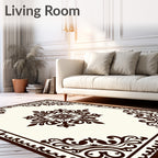 Classic Floral Medallion Border Design Rug