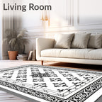 Classic Floral Border Design Rug