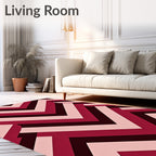 Modern Geometric Chevron Pattern Rug
