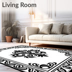 Classic Floral Border Design Rug
