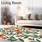 Vintage Orange Blossom Art Nouveau Rug