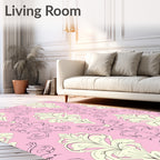 Ornate Floral Scrollwork Pattern Rug
