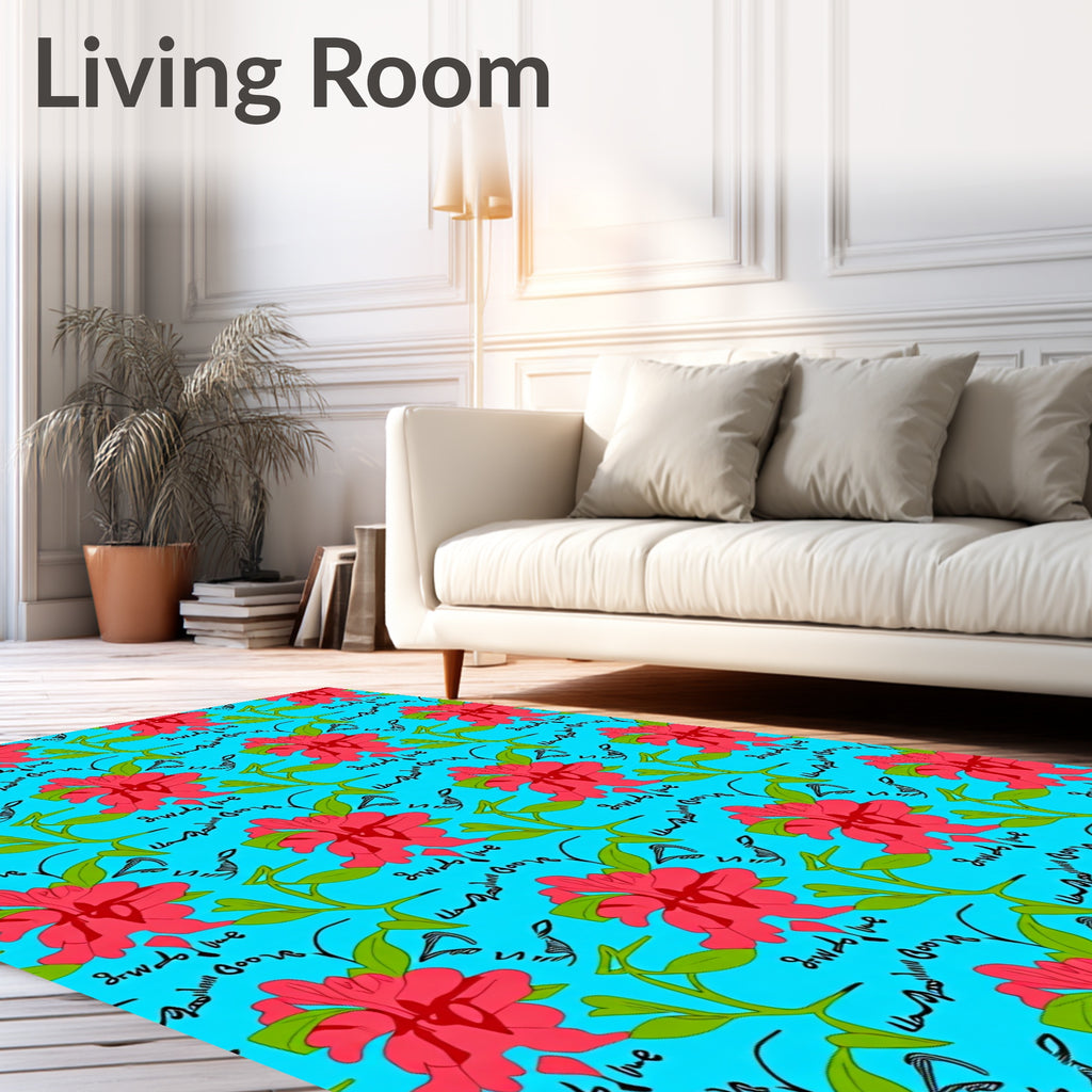 Vibrant Floral Pattern Rug