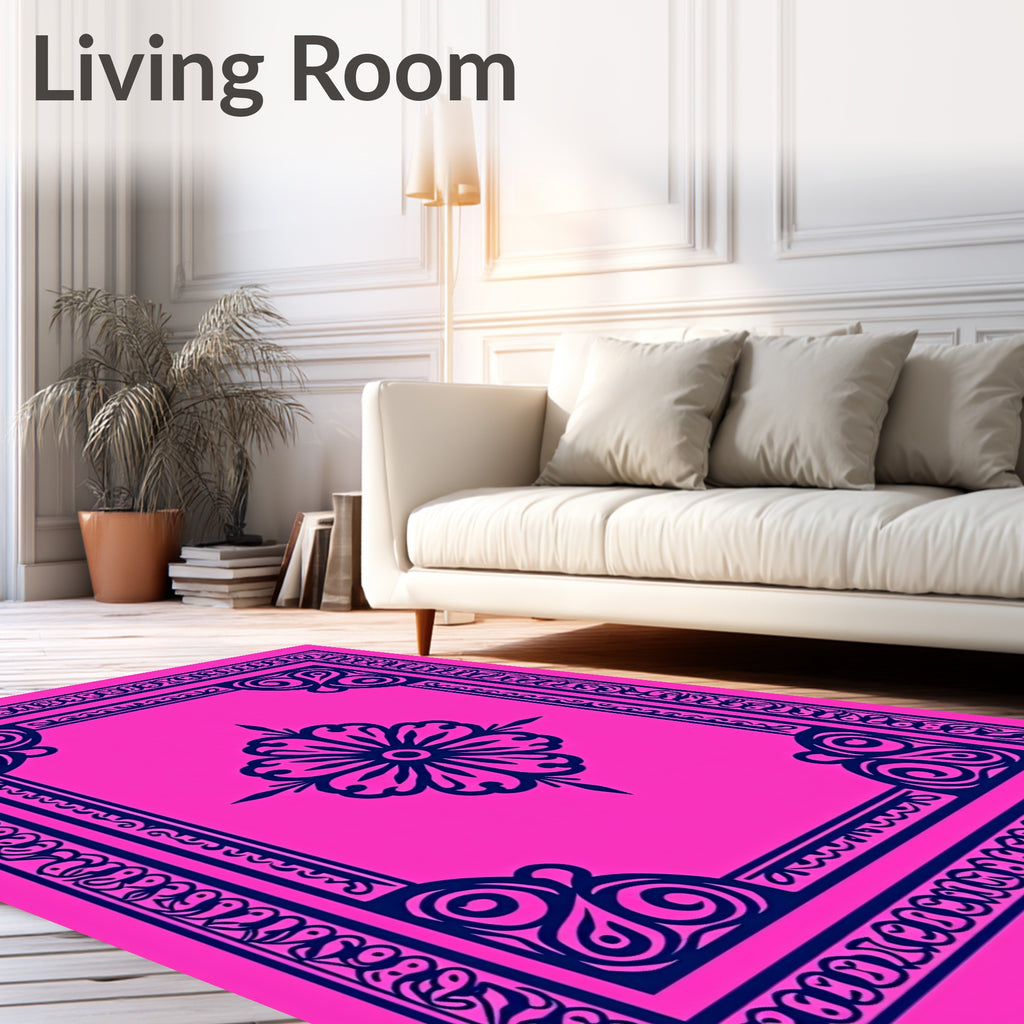 Ornate Floral and Scroll Design Rug