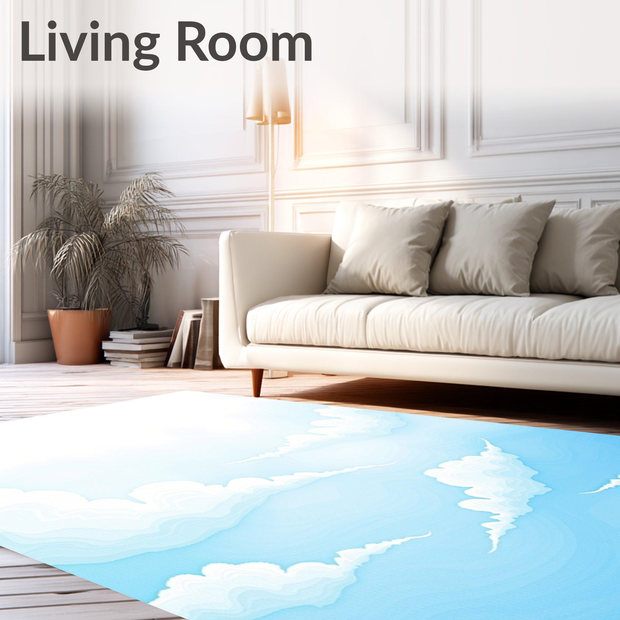 Dreamy Sky Cloud Pattern Rug