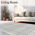 Grid lines abstract pattern Rug