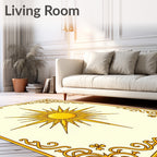 Radiant Sun Celestial Border Design Rug