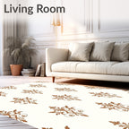 Classic Damask Floral Repeat Pattern Rug