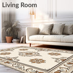 Classic Floral Medallion Border Rug