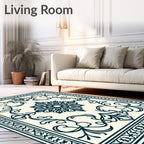 Classic Floral And Border Design Rug