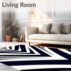 Sharp Angled Stripes Pattern Rug