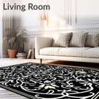 Classic Flourish Leaf Arabesque Design Rug