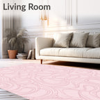 Pink Swirls Pattern Rug