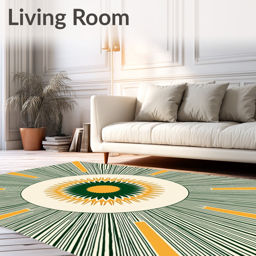Radiant Sunburst Starburst Patterns Rug