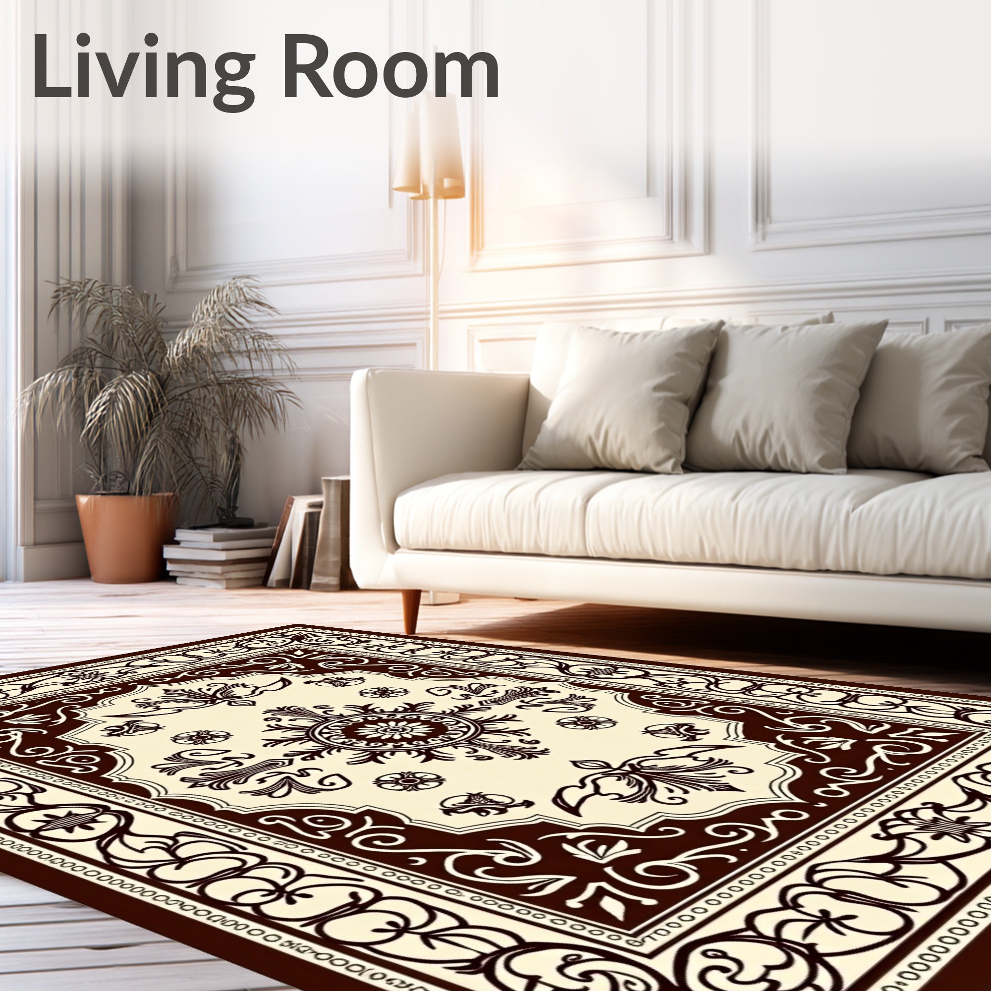 Ornate Floral Patterned Rug