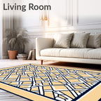 Reciprocal Diamond Patterned Contemporary Rug