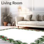 Evergreen and Berry Pine Border Rug