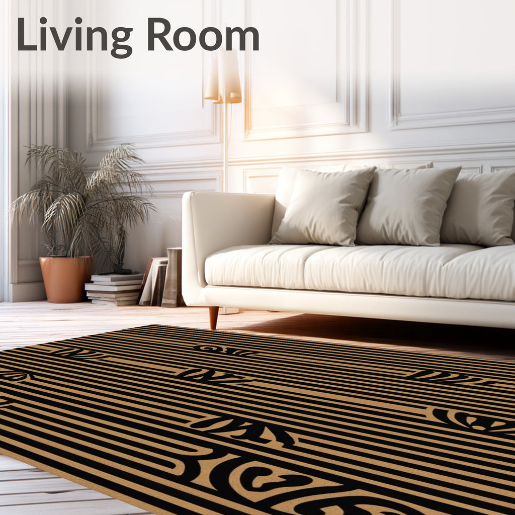 Abstract Vertical Stripe Art Rug