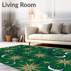 Celestial Boho Star Moon Rug