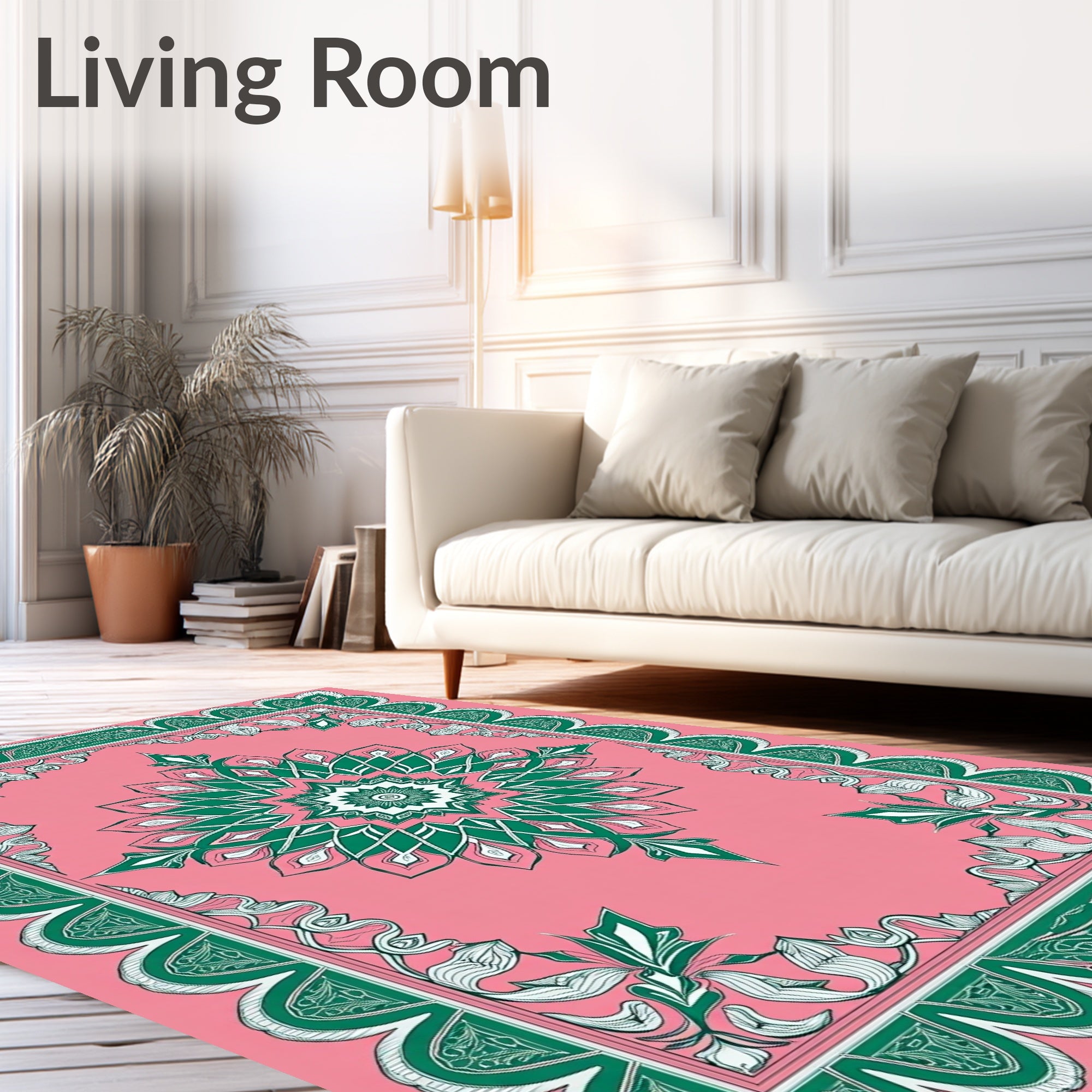 Ornate Blossom Frame Design Rug