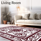 Intricate Floral Swirl Pattern Rug