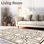 Abstract Outline Stylized Pattern Rug