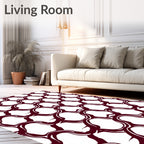 Interlocking Organic Lattice Pattern Rug