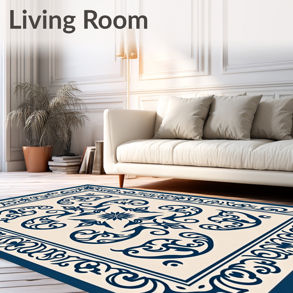 Intricate Vintage Floral Pattern Rug