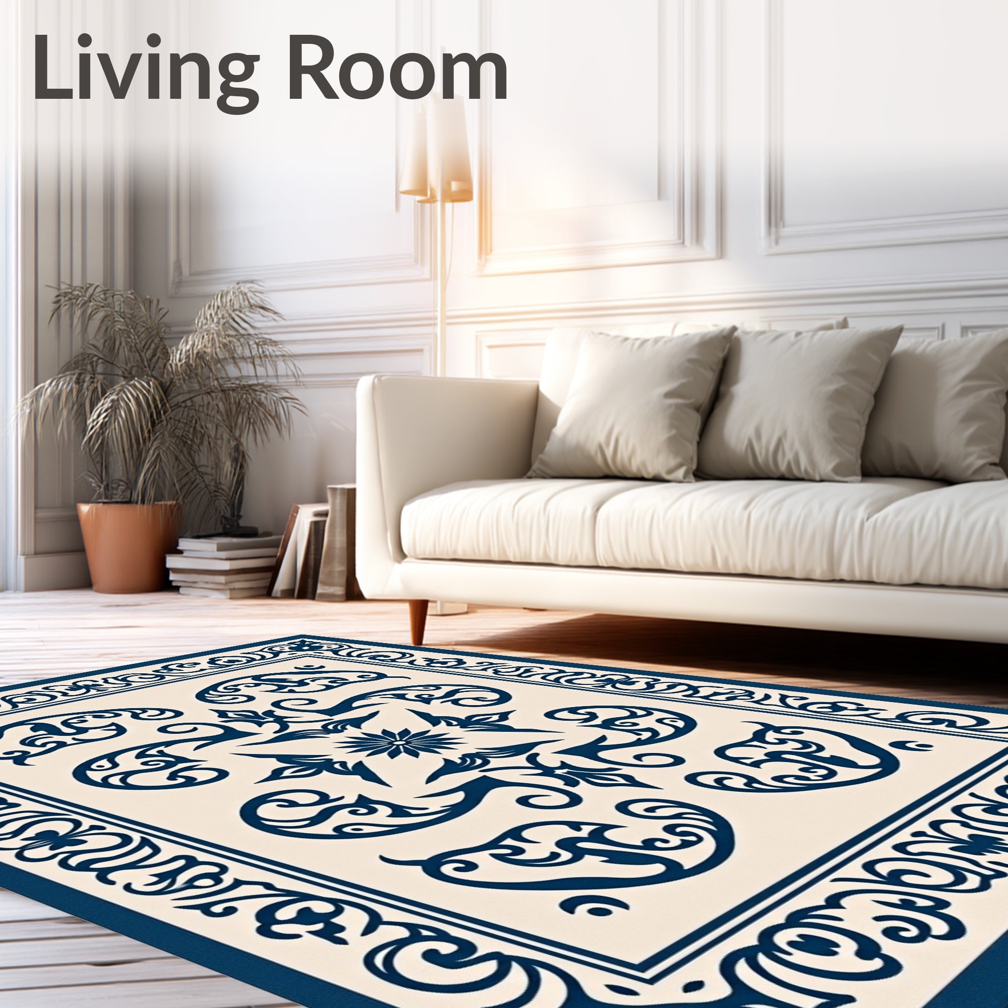 Intricate Vintage Floral Pattern Rug