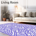 Ornate Geometric Leaf Pattern Rug