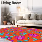 Vibrant Floral Pattern Rug