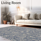 Abstract Swirls Textured Pattern Rug