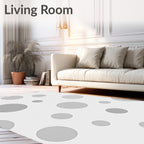 Modern Gray Dot Patterned Rug