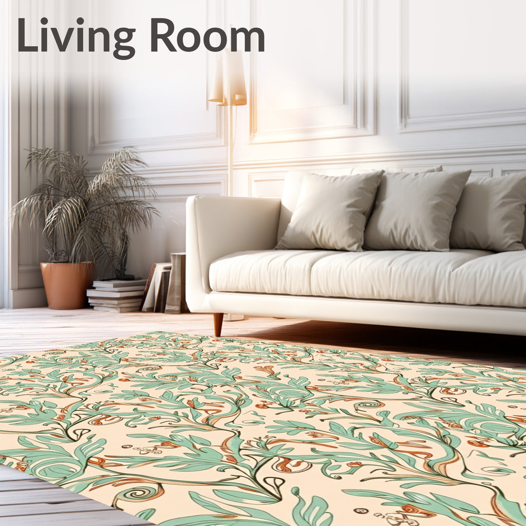 Art Nouveau Floral Vines Rug
