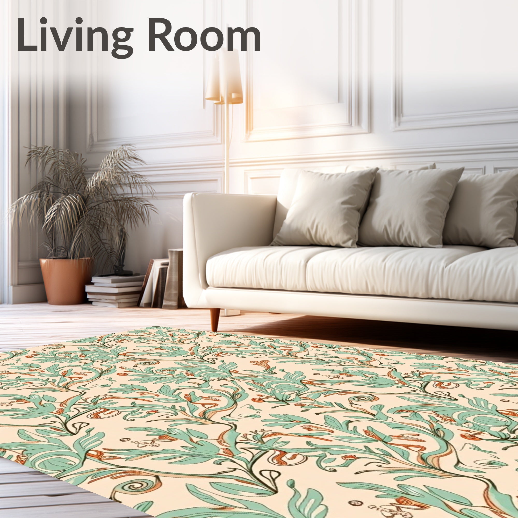 Art Nouveau Floral Vines Rug