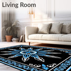 Central Sun Floral Medallion Pattern Rug