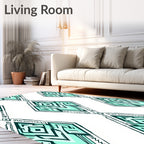 Art Deco Diamond Shapes Pattern Rug