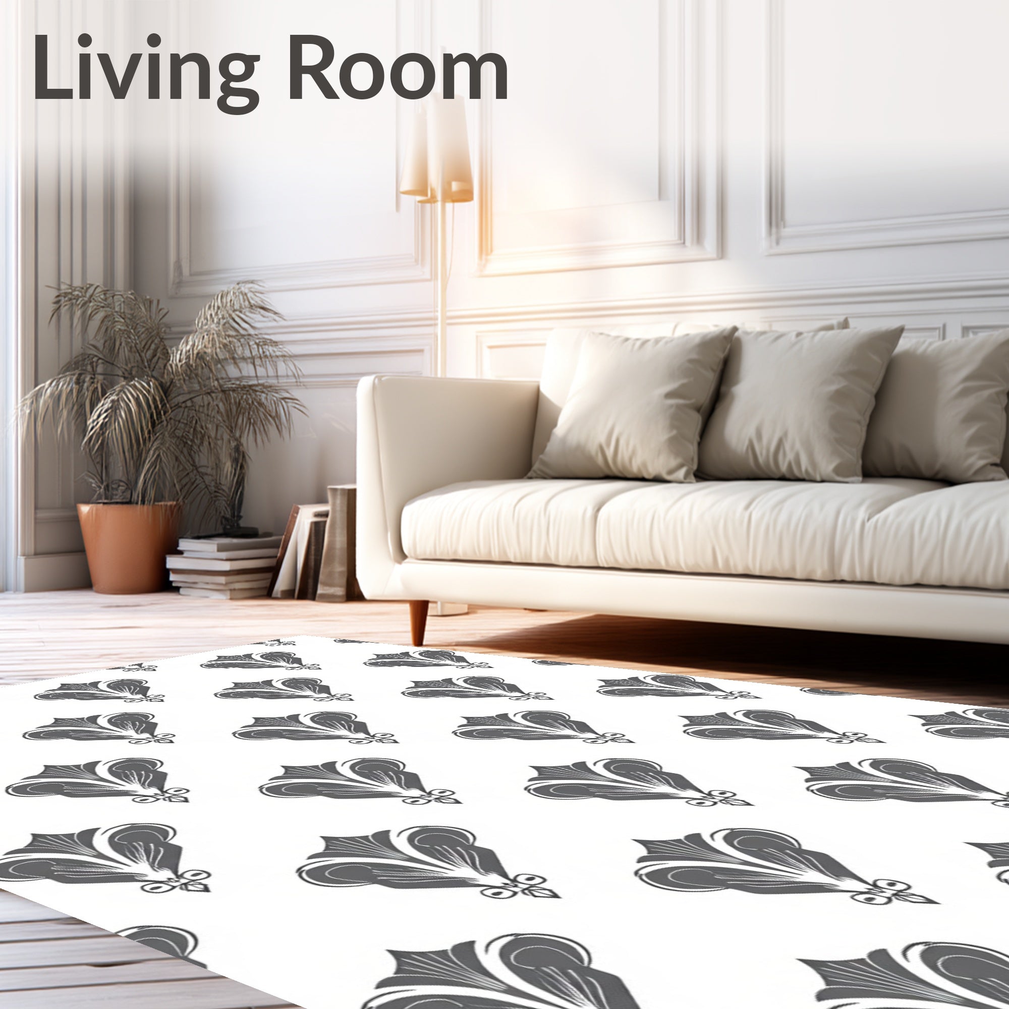 Art Nouveau Floral Pattern Rug