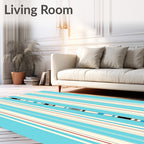 Vertical Striped Pattern with Accents Rug